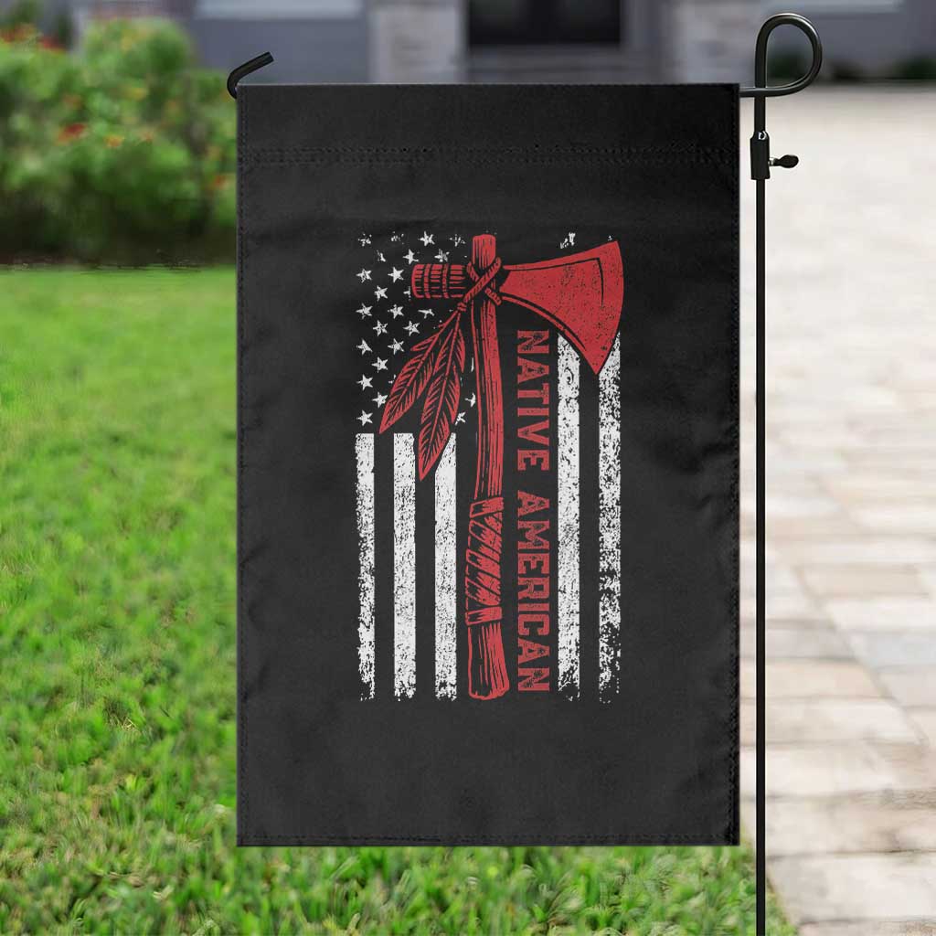 Native American Tomahawk Vintage USA Flag Tribal Tradition Garden Flag TS11 Print Your Wear