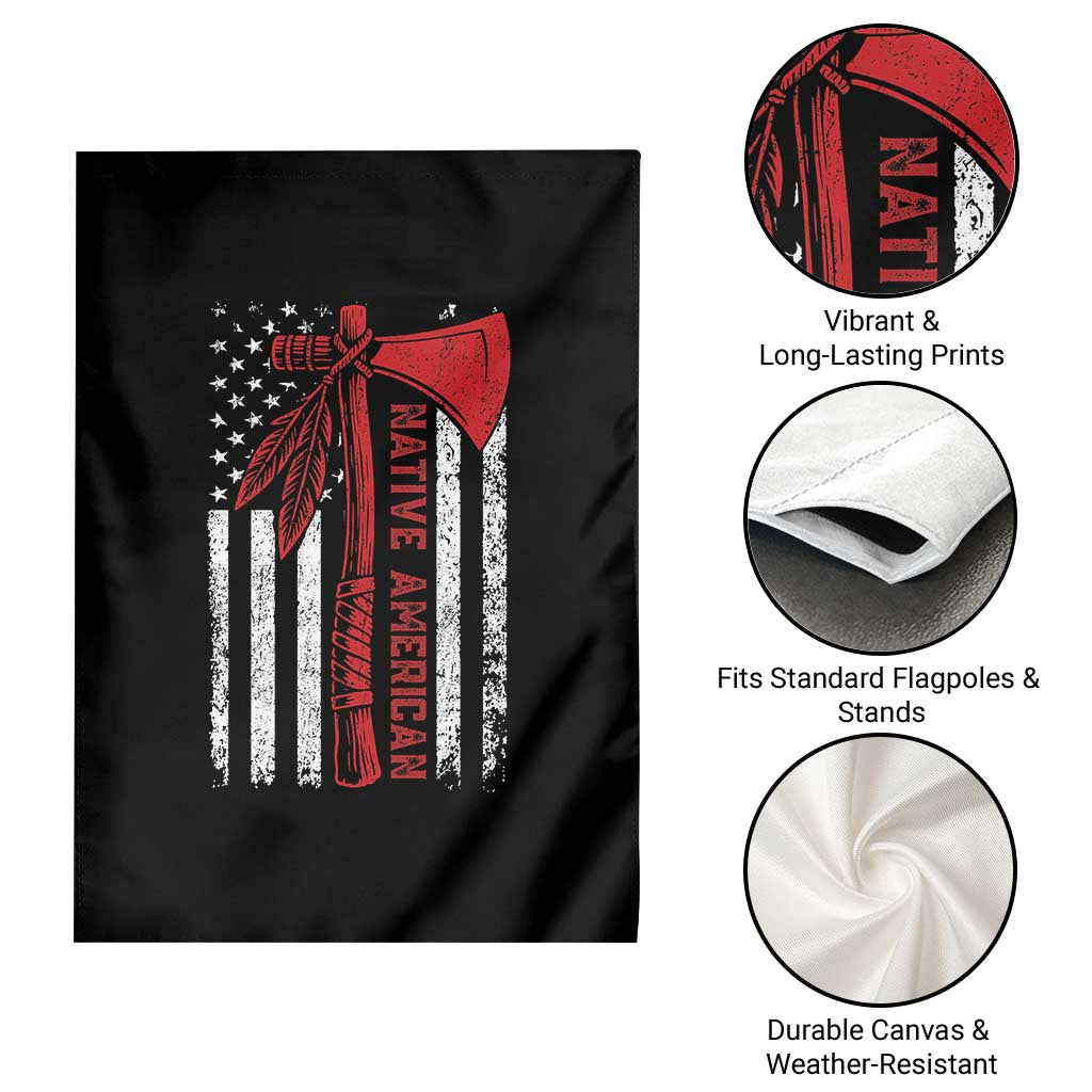 Native American Tomahawk Vintage USA Flag Tribal Tradition Garden Flag TS11 Print Your Wear