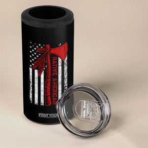 Native American Tomahawk Vintage USA Flag Tribal Tradition 4 in 1 Can Cooler Tumbler TS11 Print Your Wear
