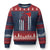 Native American Tomahawk Vintage USA Flag Tribal Tradition Ugly Christmas Sweater - Print Your Wear