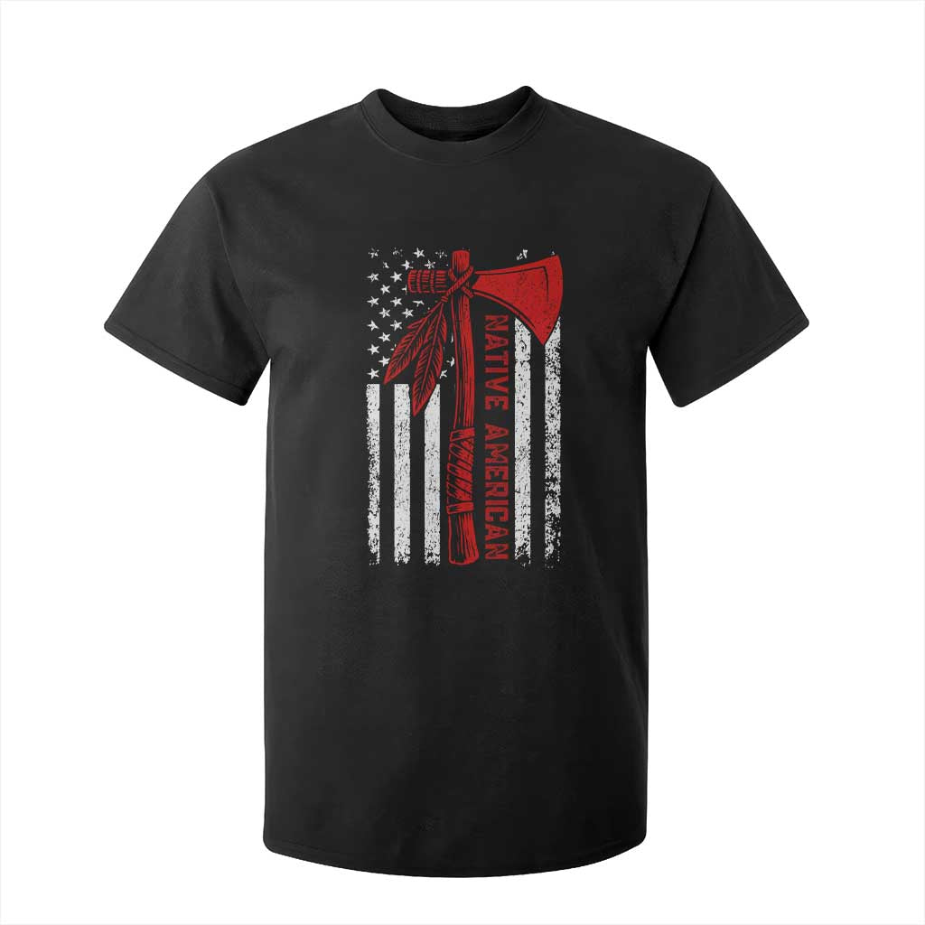 Native American Tomahawk Vintage USA Flag Tribal Tradition T Shirt For Kid TS11 Black Print Your Wear