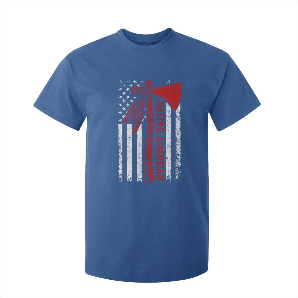 Native American Tomahawk Vintage USA Flag Tribal Tradition T Shirt For Kid TS11 Royal Blue Print Your Wear