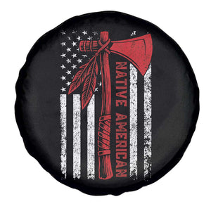 Native American Tomahawk Vintage USA Flag Tribal Tradition Spare Tire Cover TS11 Print Your Wear