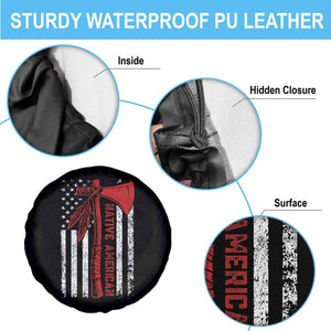 Native American Tomahawk Vintage USA Flag Tribal Tradition Spare Tire Cover TS11 Print Your Wear
