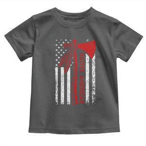 Native American Tomahawk Vintage USA Flag Tribal Tradition Toddler T Shirt TS11 Dark Heather Print Your Wear