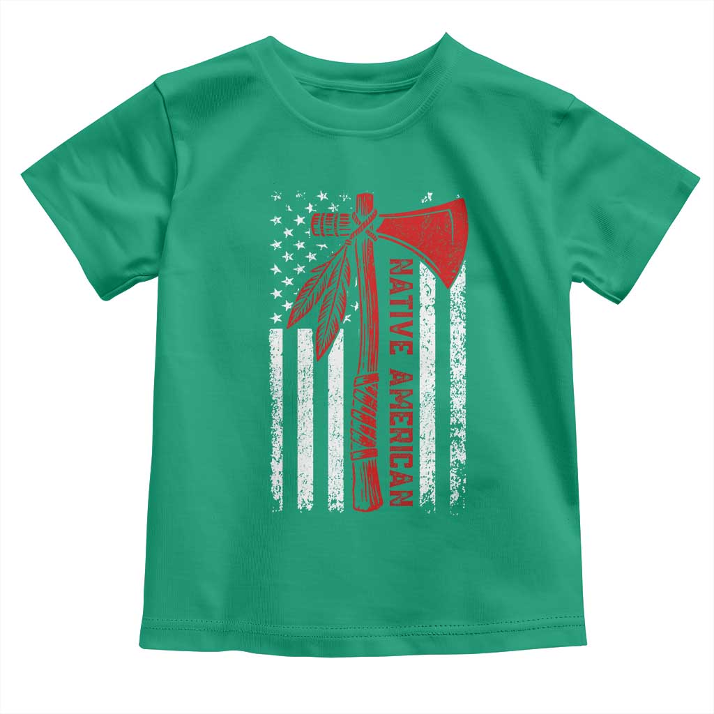 Native American Tomahawk Vintage USA Flag Tribal Tradition Toddler T Shirt TS11 Irish Green Print Your Wear