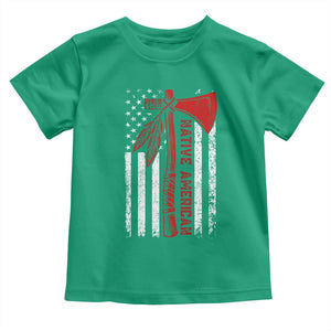 Native American Tomahawk Vintage USA Flag Tribal Tradition Toddler T Shirt TS11 Irish Green Print Your Wear