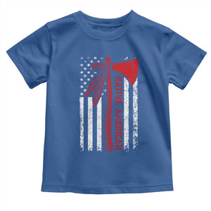 Native American Tomahawk Vintage USA Flag Tribal Tradition Toddler T Shirt TS11 Royal Blue Print Your Wear