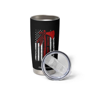 Native American Tomahawk Vintage USA Flag Tribal Tradition Tumbler Cup TS11 Print Your Wear