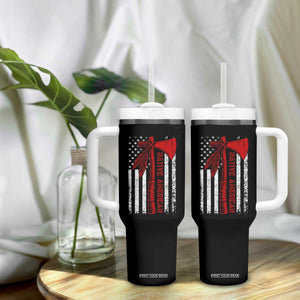 Native American Tomahawk Vintage USA Flag Tribal Tradition Tumbler With Handle TS11 Print Your Wear