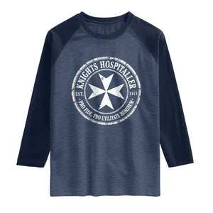 Knights Hospitaller Raglan Shirt Pro Fide Pro Utilitate Hominum est 1113 Maltese Catholic Christian
