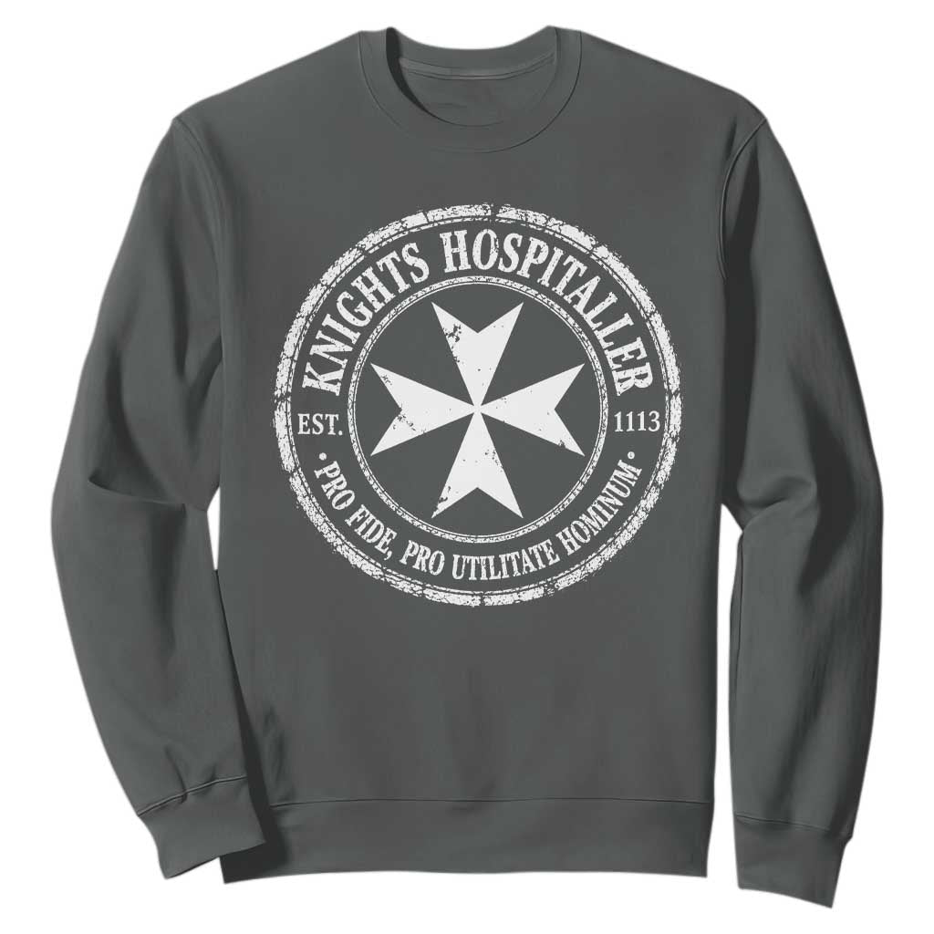 Knights Hospitaller Sweatshirt Pro Fide Pro Utilitate Hominum est 1113 Maltese Catholic Christian