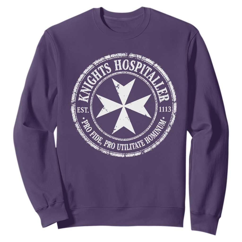Knights Hospitaller Sweatshirt Pro Fide Pro Utilitate Hominum est 1113 Maltese Catholic Christian