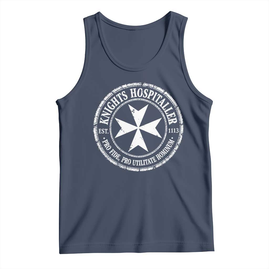 Knights Hospitaller Tank Top Pro Fide Pro Utilitate Hominum est 1113 Maltese Catholic Christian