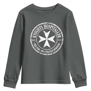 Knights Hospitaller Youth Sweatshirt Pro Fide Pro Utilitate Hominum est 1113 Maltese Catholic Christian