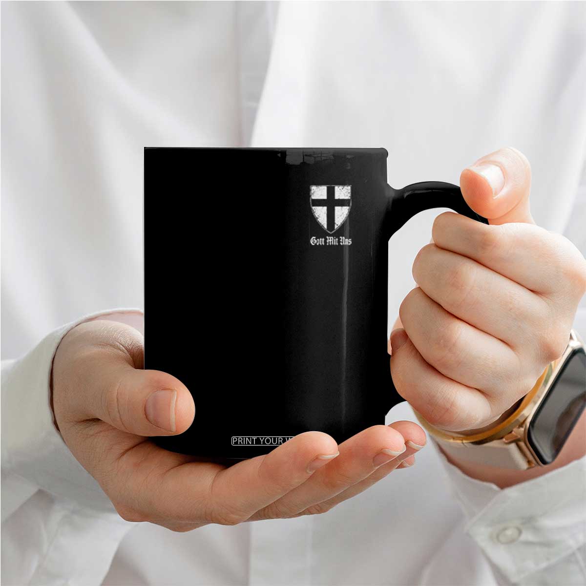 Teutonic Order Flag Cross Gott Mit Uns Coffee Mug Knight Insignia Arms Shield