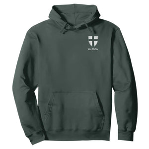 Teutonic Order Flag Cross Gott Mit Uns Hoodie Knight Insignia Arms Shield TS11 Dark Forest Green Print Your Wear