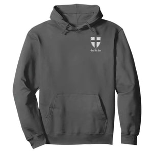 Teutonic Order Flag Cross Gott Mit Uns Hoodie Knight Insignia Arms Shield TS11 Dark Heather Print Your Wear