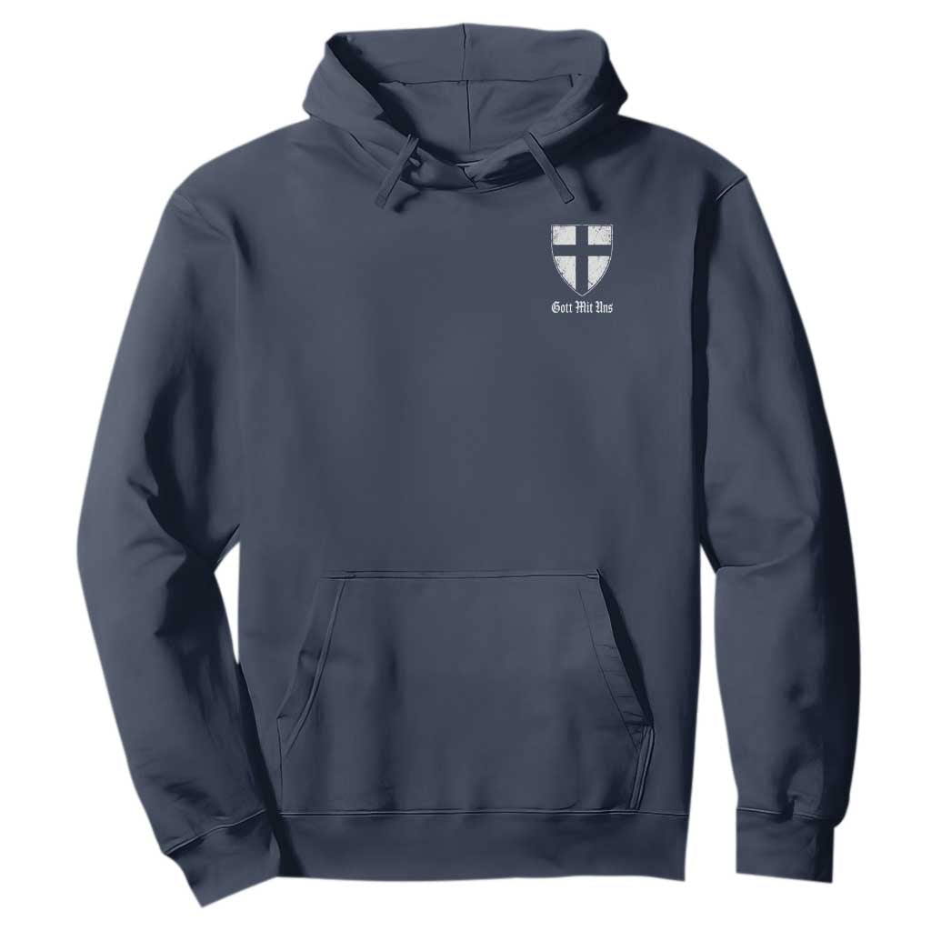 Teutonic Order Flag Cross Gott Mit Uns Hoodie Knight Insignia Arms Shield TS11 Navy Print Your Wear