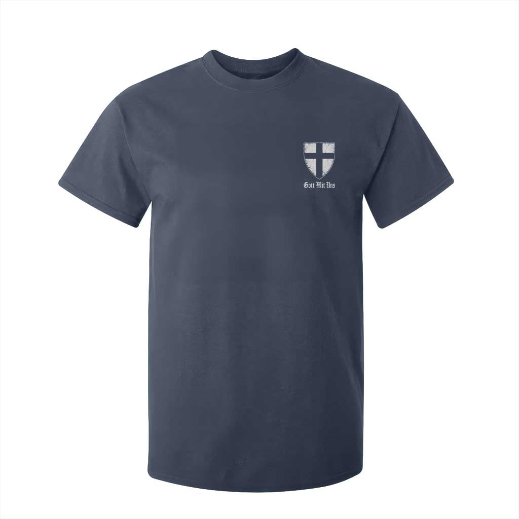 Teutonic Order Flag Cross Gott Mit Uns T Shirt For Kid Knight Insignia Arms Shield TS11 Navy Print Your Wear