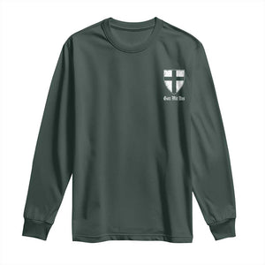 Teutonic Order Flag Cross Gott Mit Uns Long Sleeve Shirt Knight Insignia Arms Shield TS11 Dark Forest Green Print Your Wear