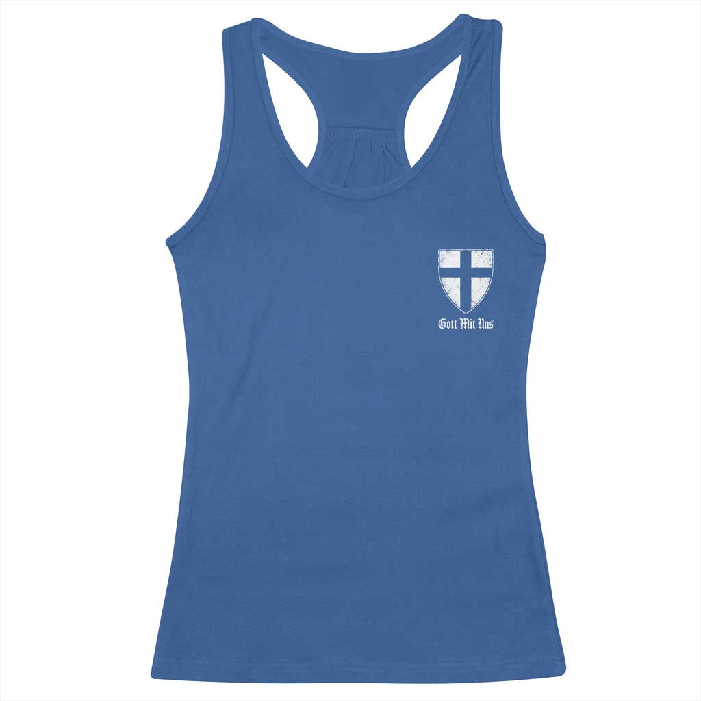 Teutonic Order Flag Cross Gott Mit Uns Racerback Tank Top Knight Insignia Arms Shield TS11 Royal Blue Print Your Wear