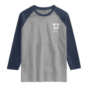 Teutonic Order Flag Cross Gott Mit Uns Raglan Shirt Knight Insignia Arms Shield TS11 Sport Gray Navy Print Your Wear
