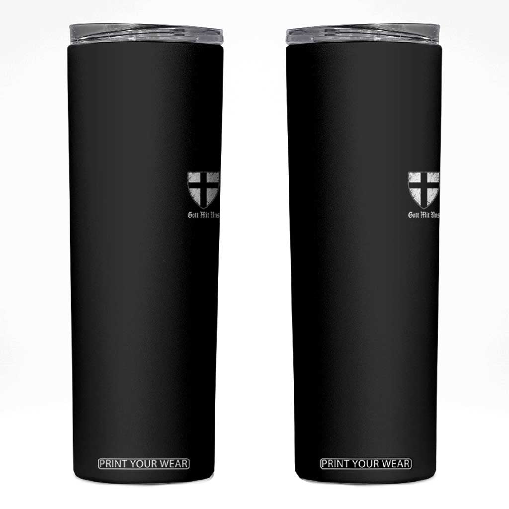 Teutonic Order Flag Cross Gott Mit Uns Skinny Tumbler Knight Insignia Arms Shield