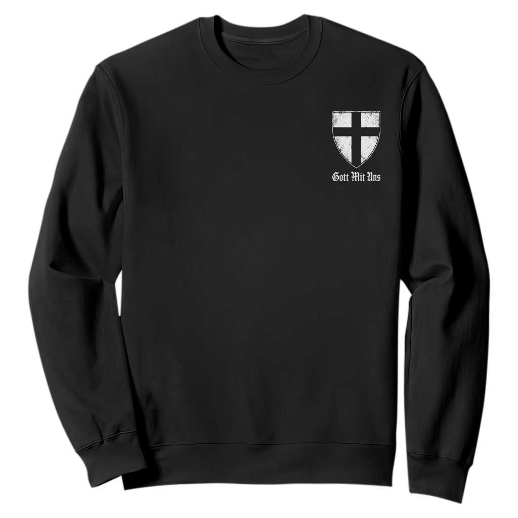 Teutonic Order Flag Cross Gott Mit Uns Sweatshirt Knight Insignia Arms Shield TS11 Black Print Your Wear
