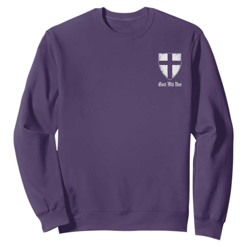 Teutonic Order Flag Cross Gott Mit Uns Sweatshirt Knight Insignia Arms Shield TS11 Purple Print Your Wear