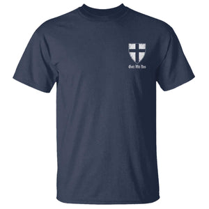 Teutonic Order Flag Cross Gott Mit Uns T Shirt Knight Insignia Arms Shield TS11 Navy Print Your Wear