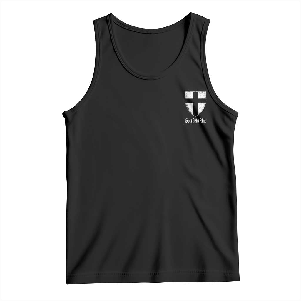 Teutonic Order Flag Cross Gott Mit Uns Tank Top Knight Insignia Arms Shield TS11 Black Print Your Wear