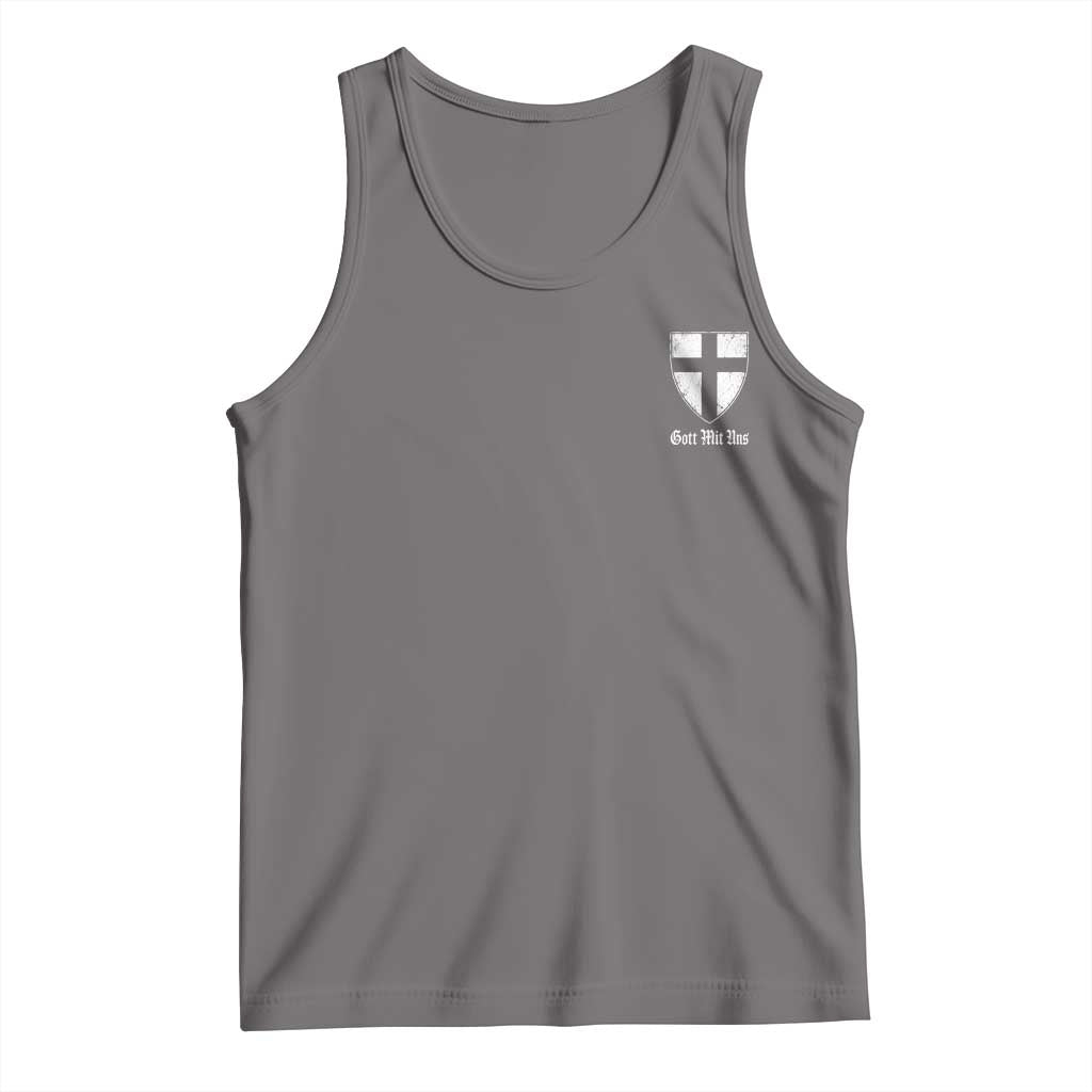 Teutonic Order Flag Cross Gott Mit Uns Tank Top Knight Insignia Arms Shield TS11 Deep Heather Print Your Wear