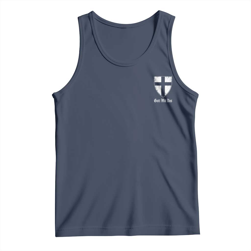Teutonic Order Flag Cross Gott Mit Uns Tank Top Knight Insignia Arms Shield TS11 Navy Print Your Wear