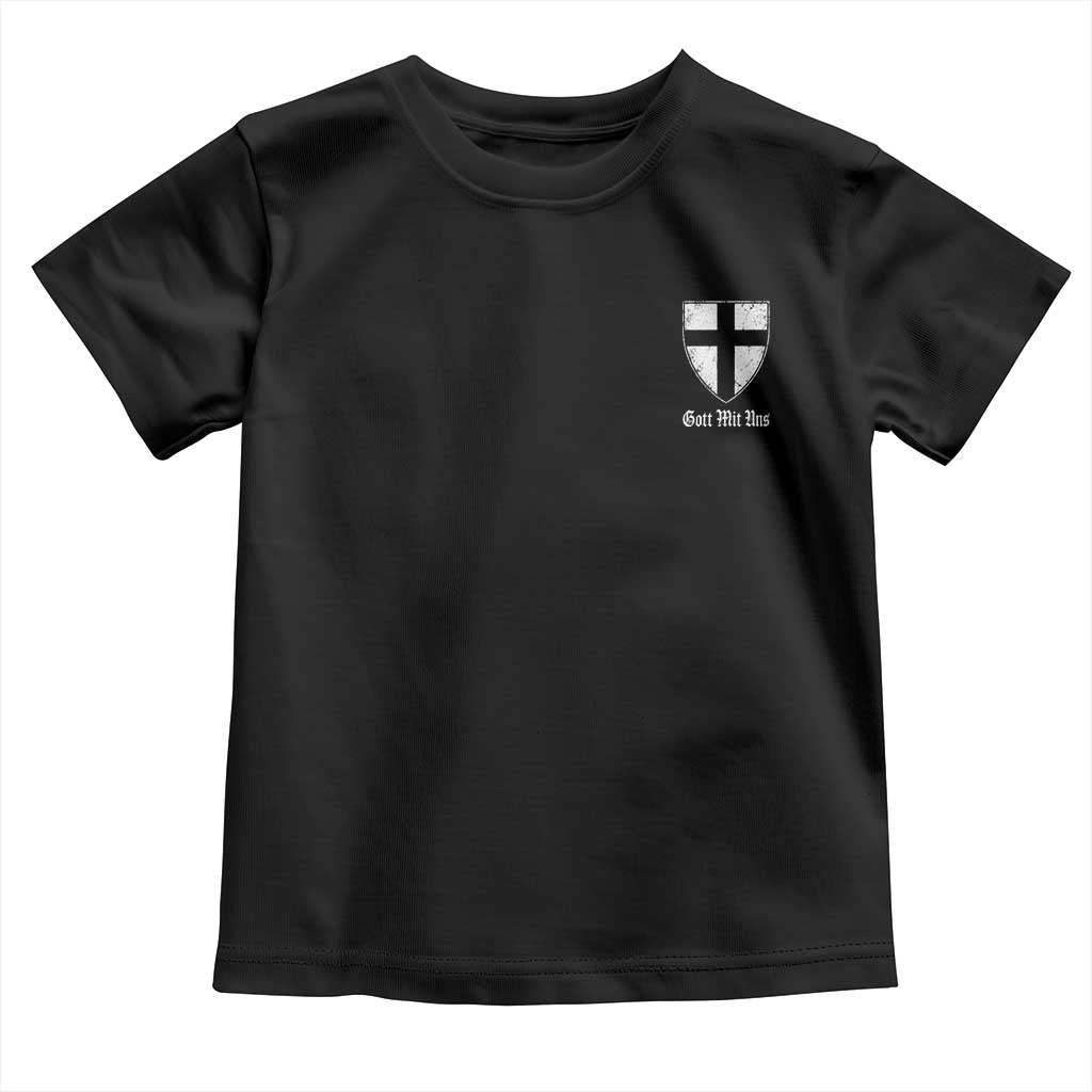 Teutonic Order Flag Cross Gott Mit Uns Toddler T Shirt Knight Insignia Arms Shield TS11 Black Print Your Wear