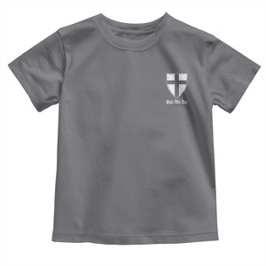 Teutonic Order Flag Cross Gott Mit Uns Toddler T Shirt Knight Insignia Arms Shield TS11 Charcoal Print Your Wear