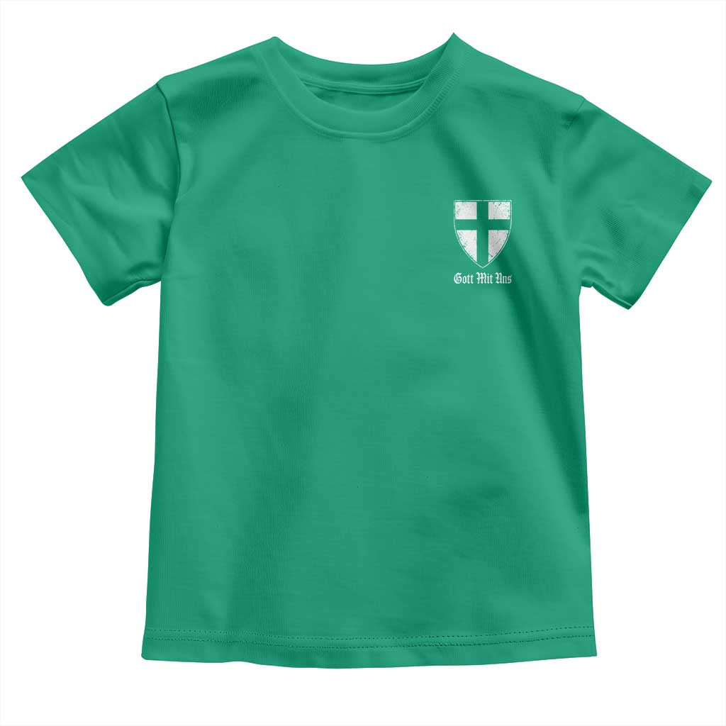 Teutonic Order Flag Cross Gott Mit Uns Toddler T Shirt Knight Insignia Arms Shield TS11 Irish Green Print Your Wear
