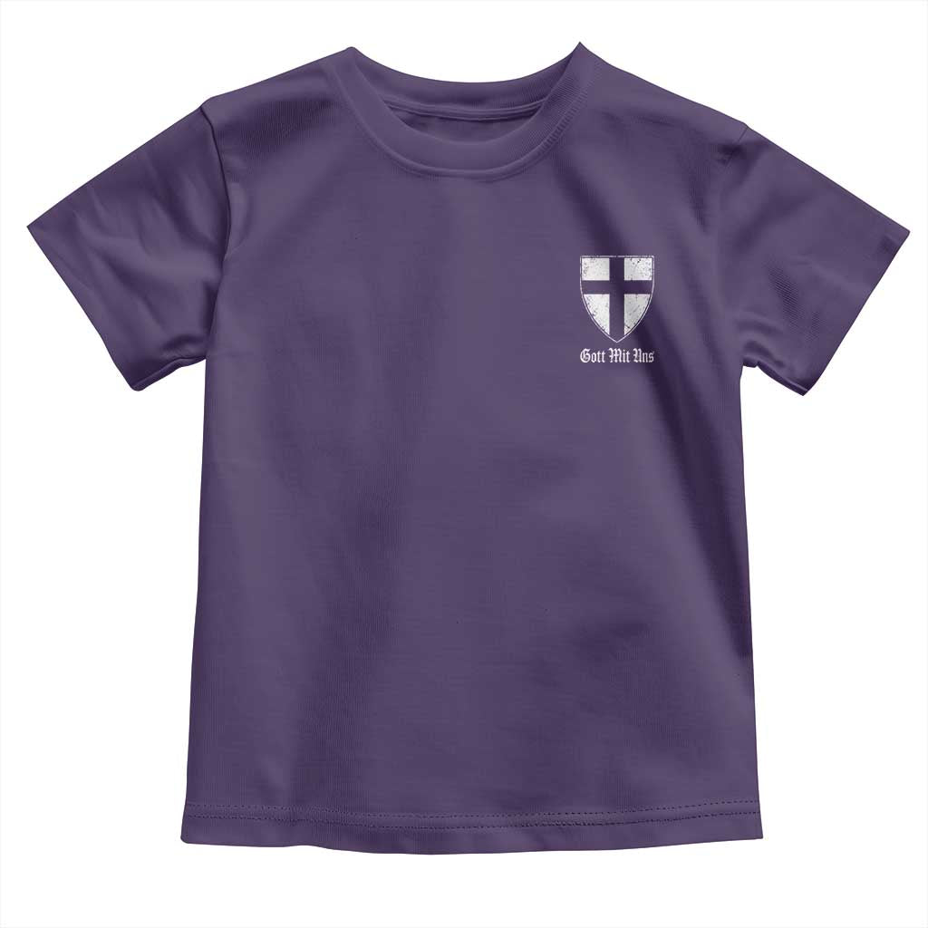 Teutonic Order Flag Cross Gott Mit Uns Toddler T Shirt Knight Insignia Arms Shield TS11 Purple Print Your Wear