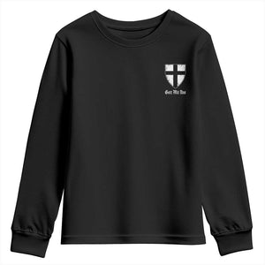 Teutonic Order Flag Cross Gott Mit Uns Youth Sweatshirt Knight Insignia Arms Shield TS11 Black Print Your Wear