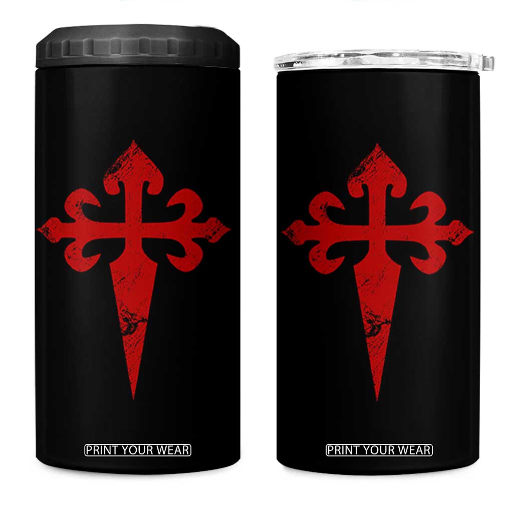 Vintage Cross of St James Order of Santiago 4 in 1 Can Cooler Tumbler