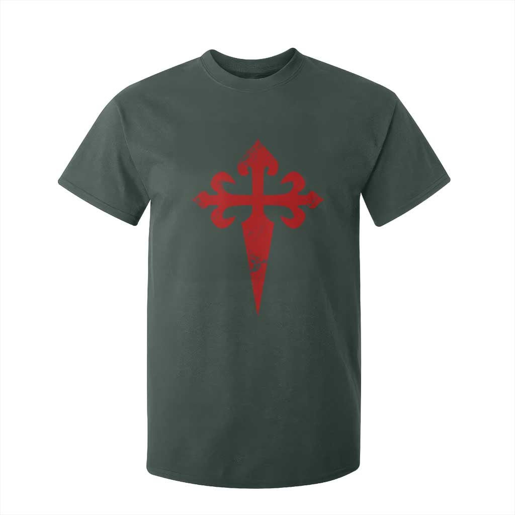 Vintage Cross of St James Order of Santiago T Shirt For Kid