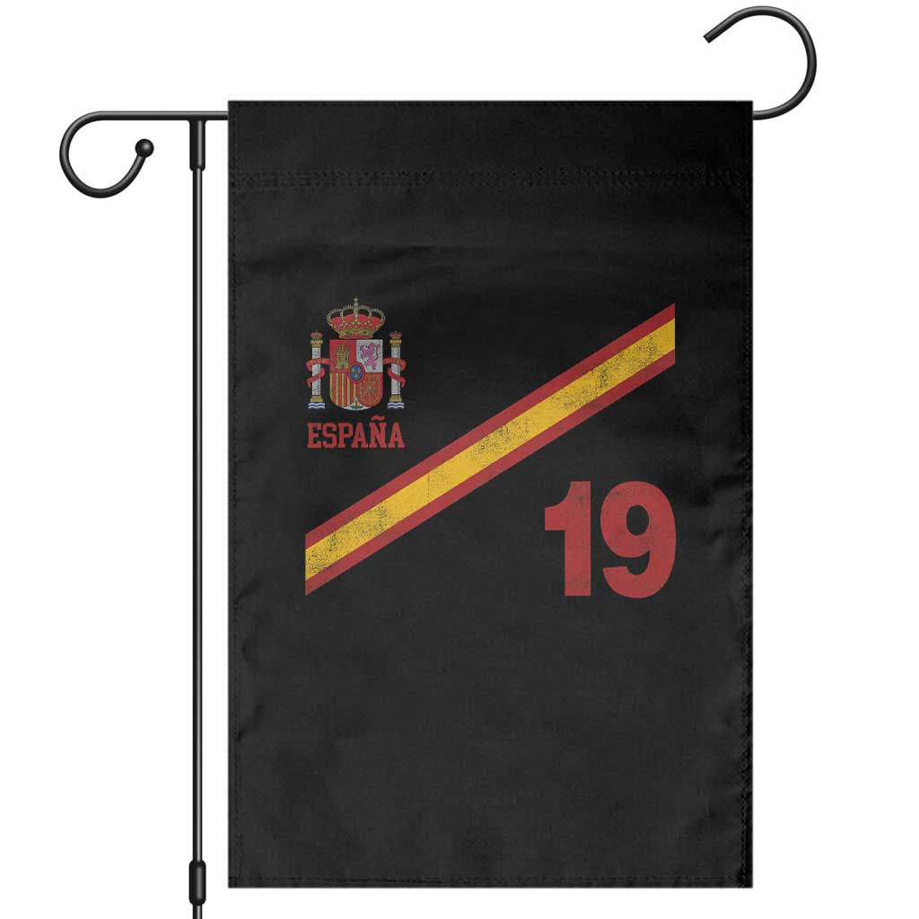 Espana Spain Football Garden Flag Spanish Flag Stripes Number 19 Athletic Soccer National Pride TS11 Black Print Your Wear