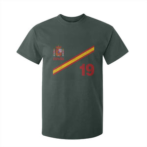 Espana Spain Football T Shirt For Kid Spanish Flag Stripes Number 19 Athletic Soccer National Pride