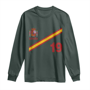Espana Spain Football Long Sleeve Shirt Spanish Flag Stripes Number 19 Athletic Soccer National Pride