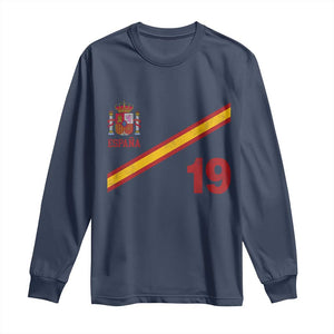 Espana Spain Football Long Sleeve Shirt Spanish Flag Stripes Number 19 Athletic Soccer National Pride