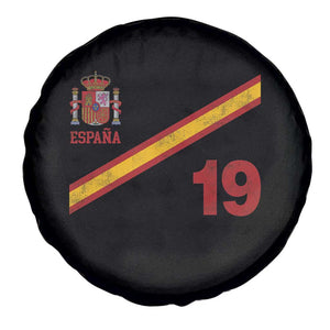 Espana Spain Football Spare Tire Cover Spanish Flag Stripes Number 19 Athletic Soccer National Pride