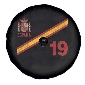 Espana Spain Football Spare Tire Cover Spanish Flag Stripes Number 19 Athletic Soccer National Pride