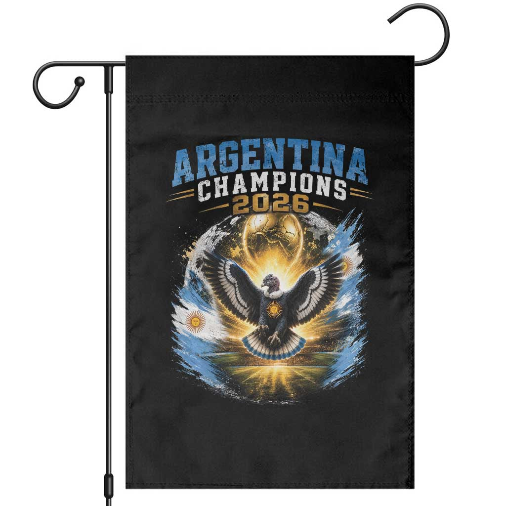 Argentina Champions 2026 Garden Flag Proud Argentinian Football Fan TS11 Black Print Your Wear