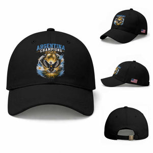Argentina Champions 2026 Baseball Cap Proud Argentinian Football Fan TS11 Baseball Cap Universal Fit Black Print Your Wear