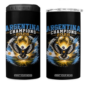 Argentina Champions 2026 4 in 1 Can Cooler Tumbler Proud Argentinian Football Fan
